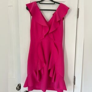 Pink ruffle dress. Laundry. Size 6.